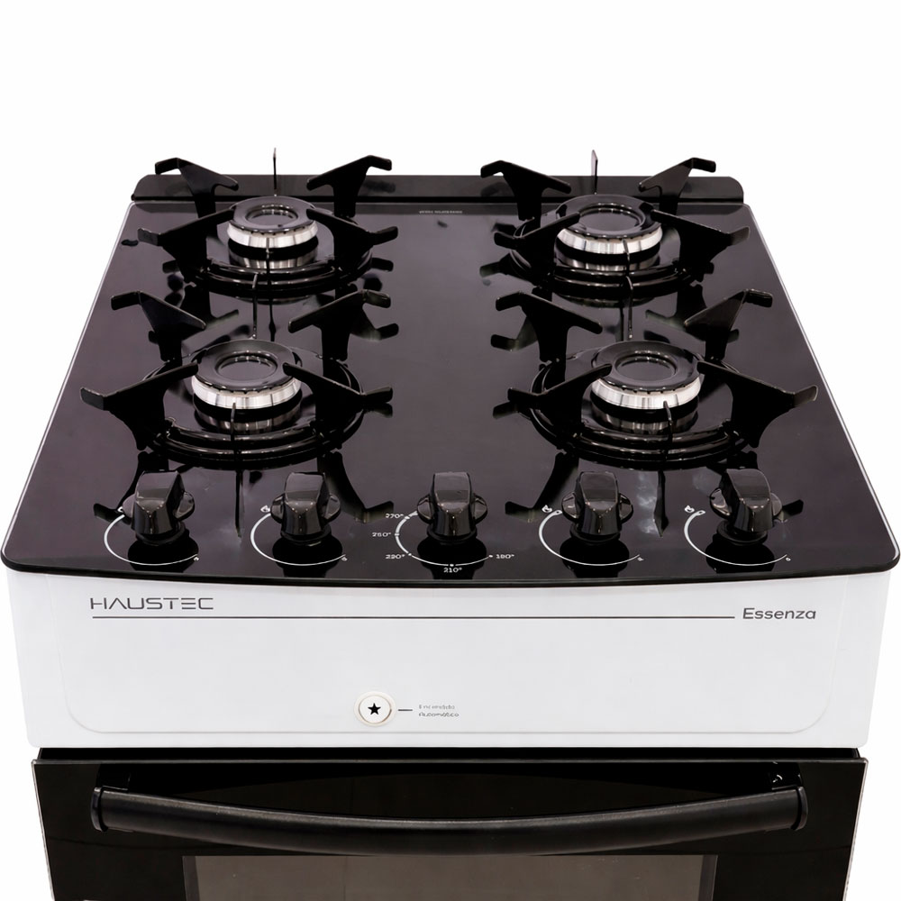 Cocina Haustec Essenza 4H 4 Hornallas 50 Litros Blanco - Imagen 2