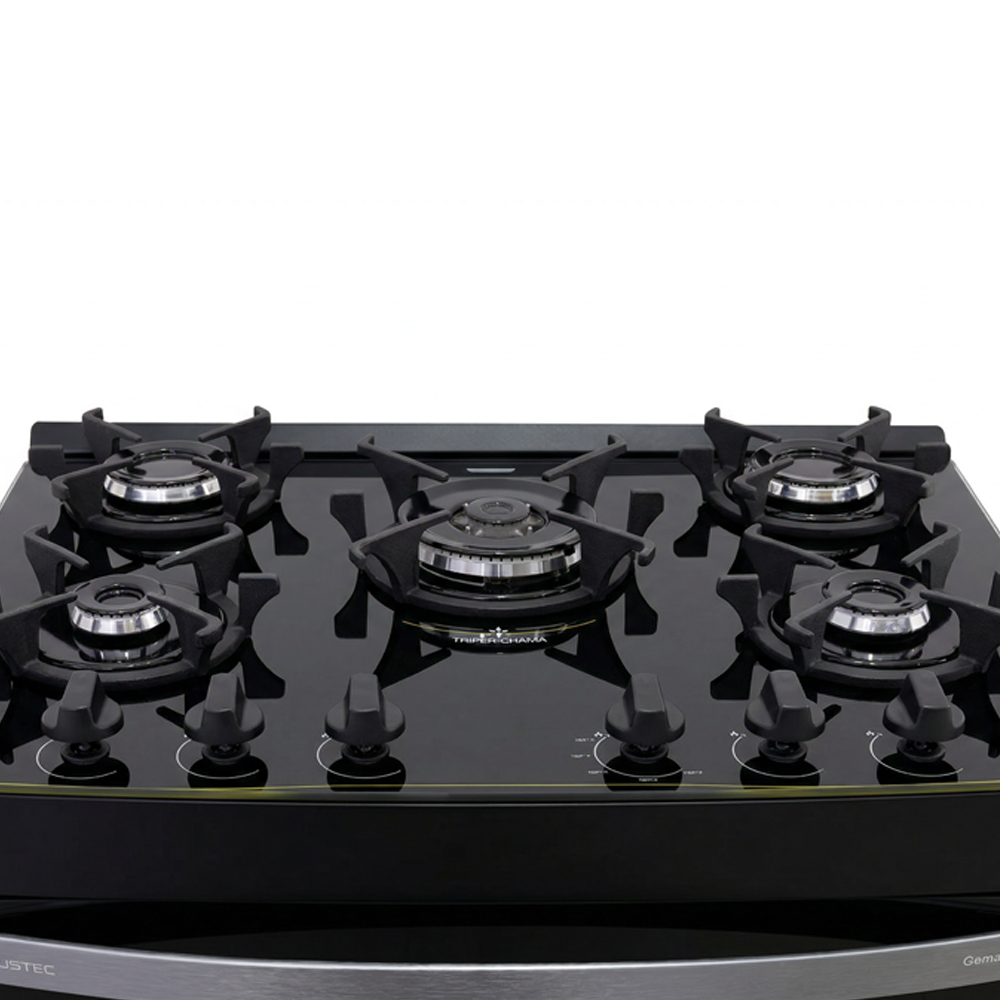 Cocina Haustec Gema Pro 5 Hornallas 94 Litros Negro - Imagen 2