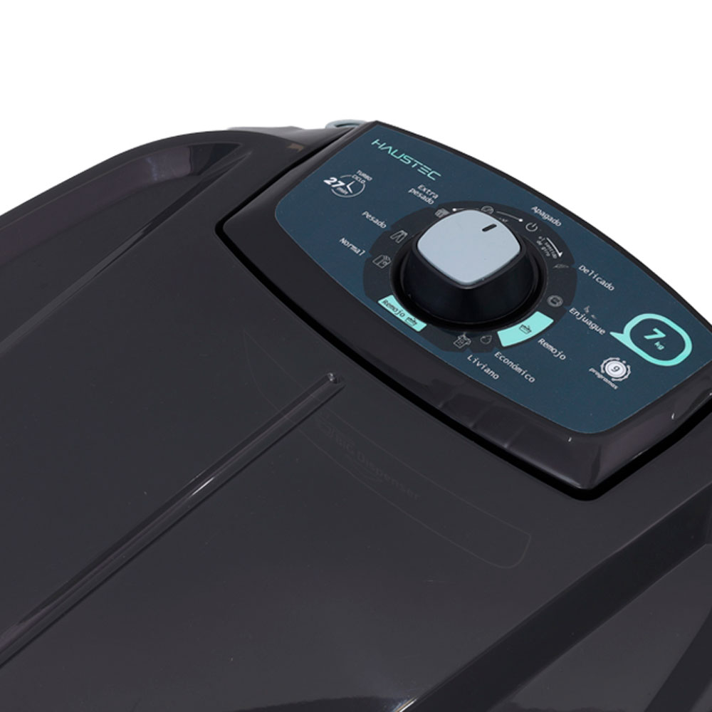 Lavadora Haustec Halavase-7Ncn 7 Kg 9 Programas Carga Superior Negro - Imagen 2